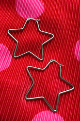 Star Gazing Hoop Earrings In Color Silver PREORDER***