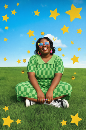 TABY ORIGINAL: Green Grid Plisse Skirt Set In Sizes XS-5X***