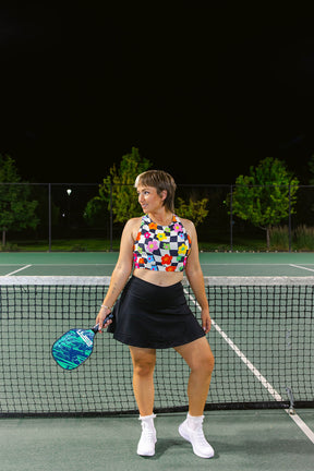 Meet Me At The Court Skort In BLACK***