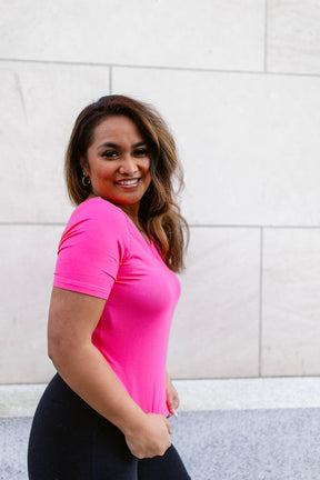 TABY ORIGINAL: Versa Tee In PINK*** IN SIZES XS-5X** BUNDLE AND SAVE***