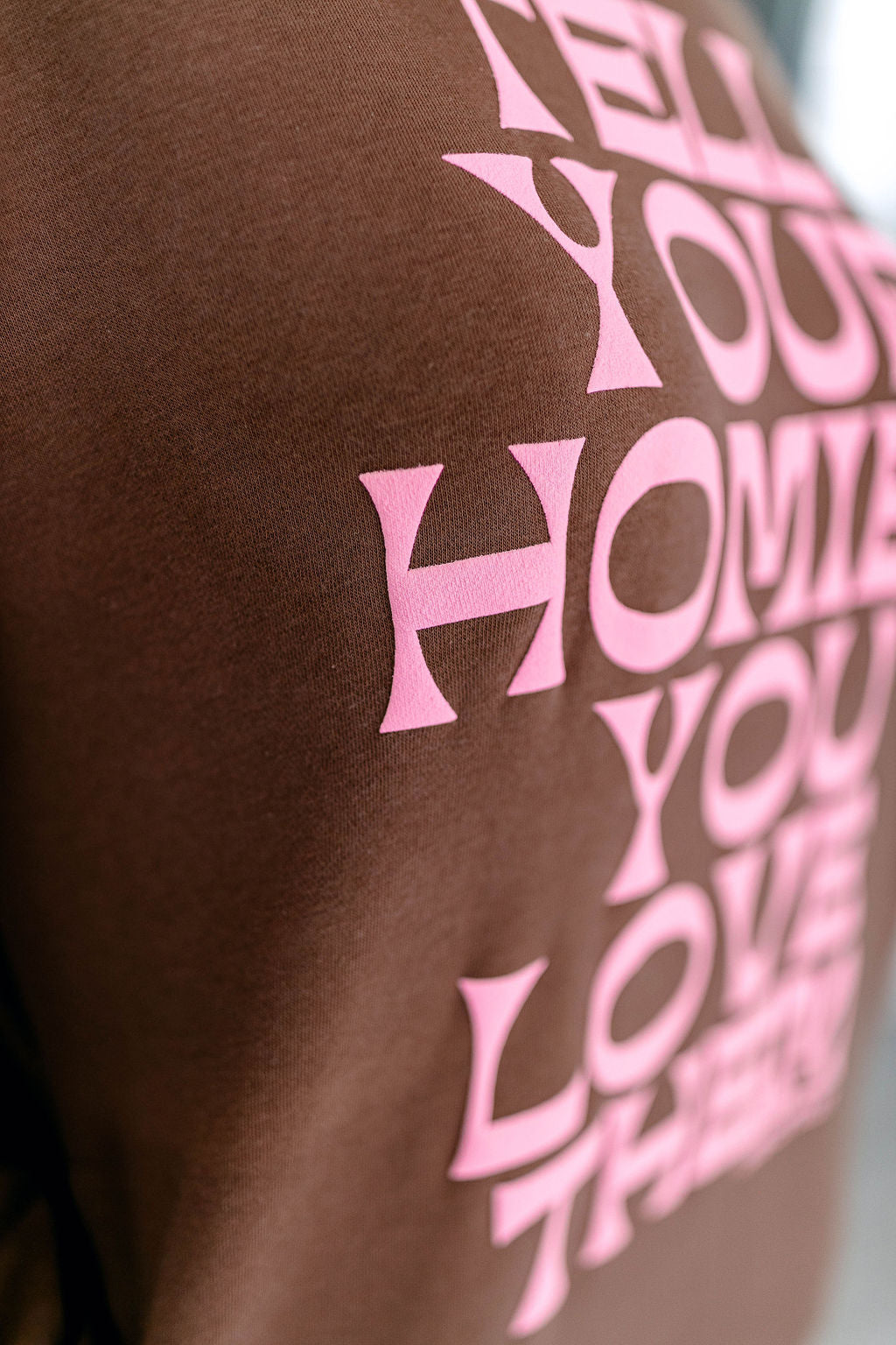 TABY ORIGINAL: Tell Your Homies You Love Them Longline Crewneck PUFF***