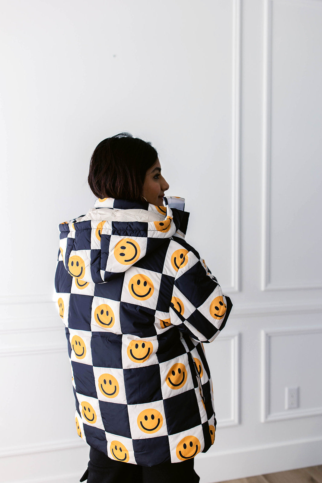 TABY ORIGINAL: Happily Checked Out Puffer Coat In Sizes XS-5X!***