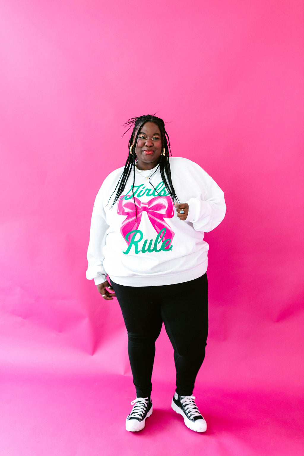 TABY ORIGINAL: Girls Rule Pullover Crew Neck in Sizes XS-5X!***