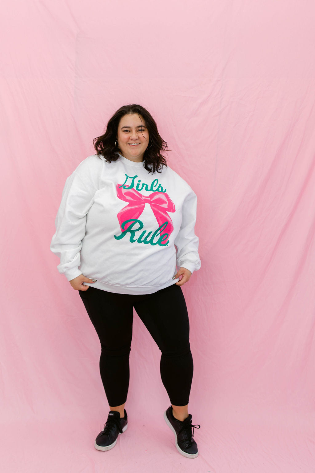 TABY ORIGINAL: Girls Rule Pullover Crew Neck in Sizes XS-5X!***