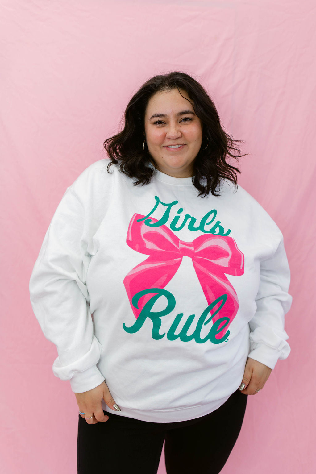 TABY ORIGINAL: Girls Rule Pullover Crew Neck in Sizes XS-5X!***