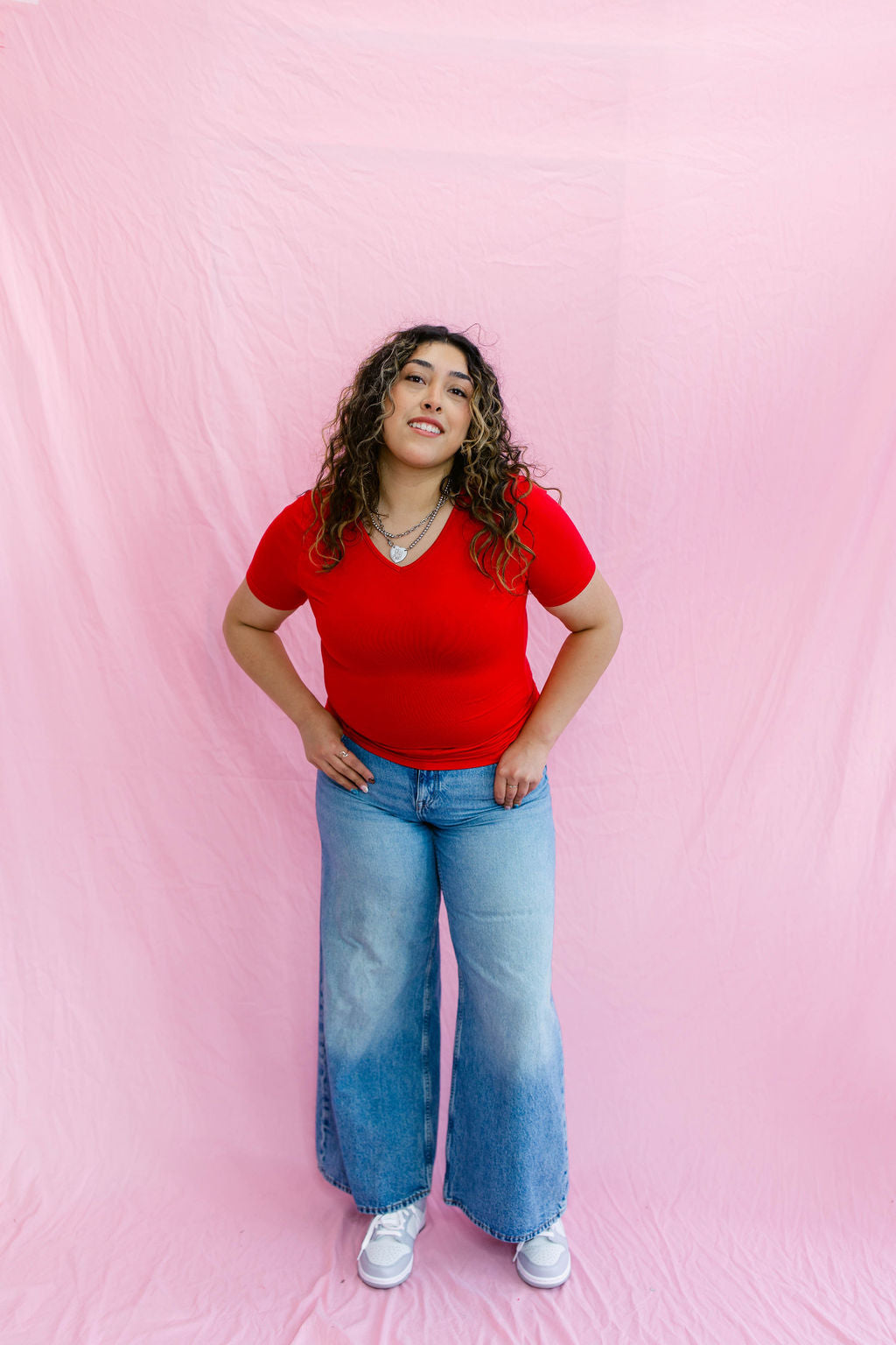 TABY ORIGINAL: Versa Tee In RED*** IN SIZES XS-5X** BUNDLE AND SAVE***