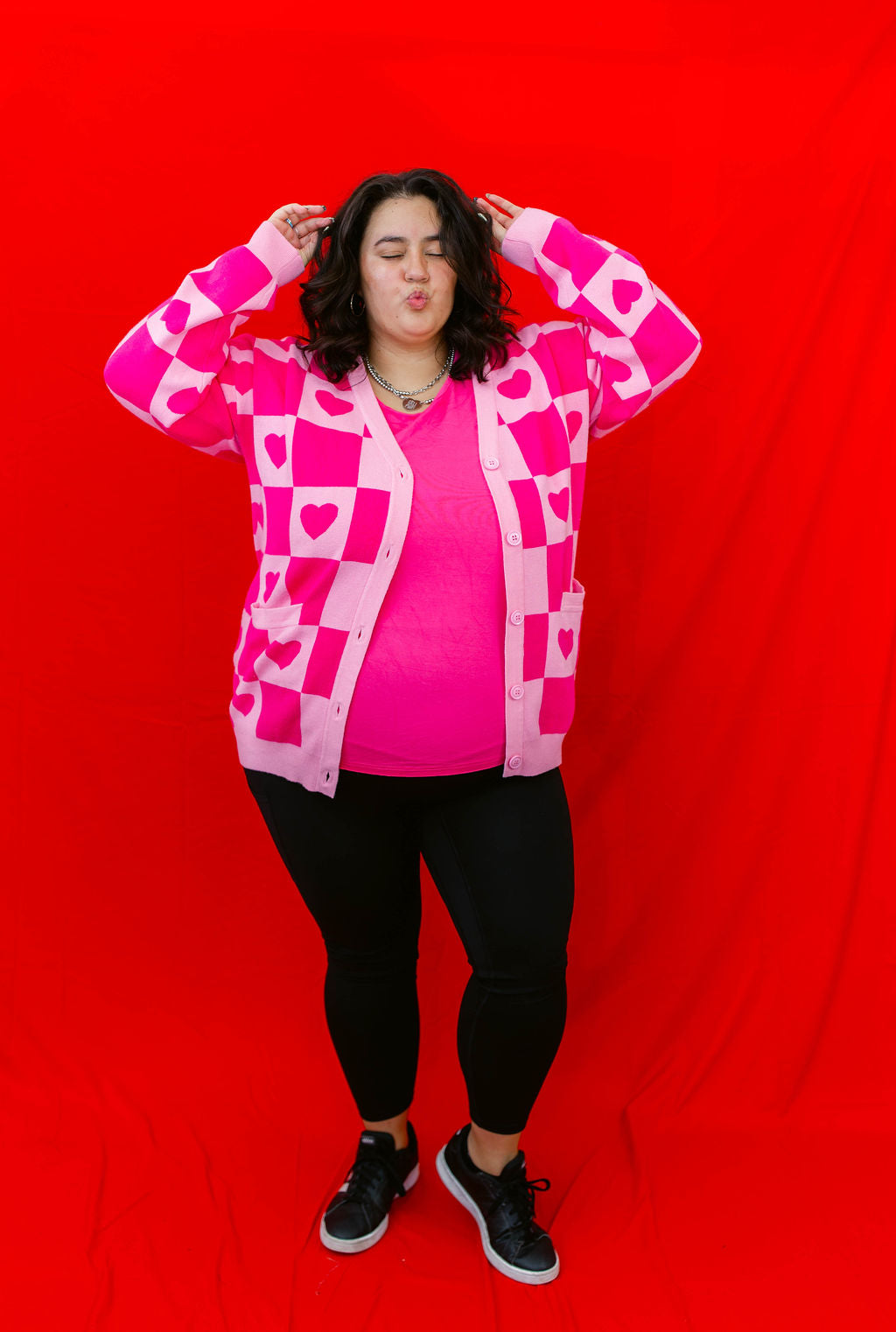 TABY ORIGINAL: Radical Self Love Cardigan In PINK*** Sizes XS-5X!***