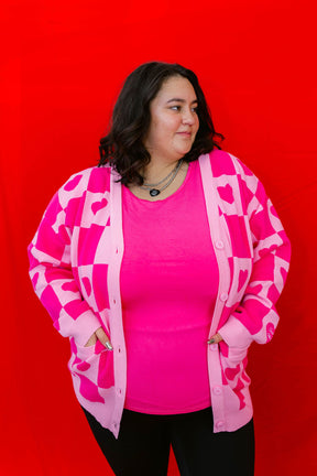 TABY ORIGINAL: Radical Self Love Cardigan In PINK*** Sizes XS-5X!***