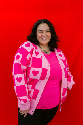 TABY ORIGINAL: Radical Self Love Cardigan In PINK*** Sizes XS-5X!***