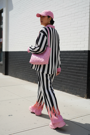 TABY ORIGINAL: Pretty In Flames Long Sleeve Plisse Pant Set in Sizes XS-5X***