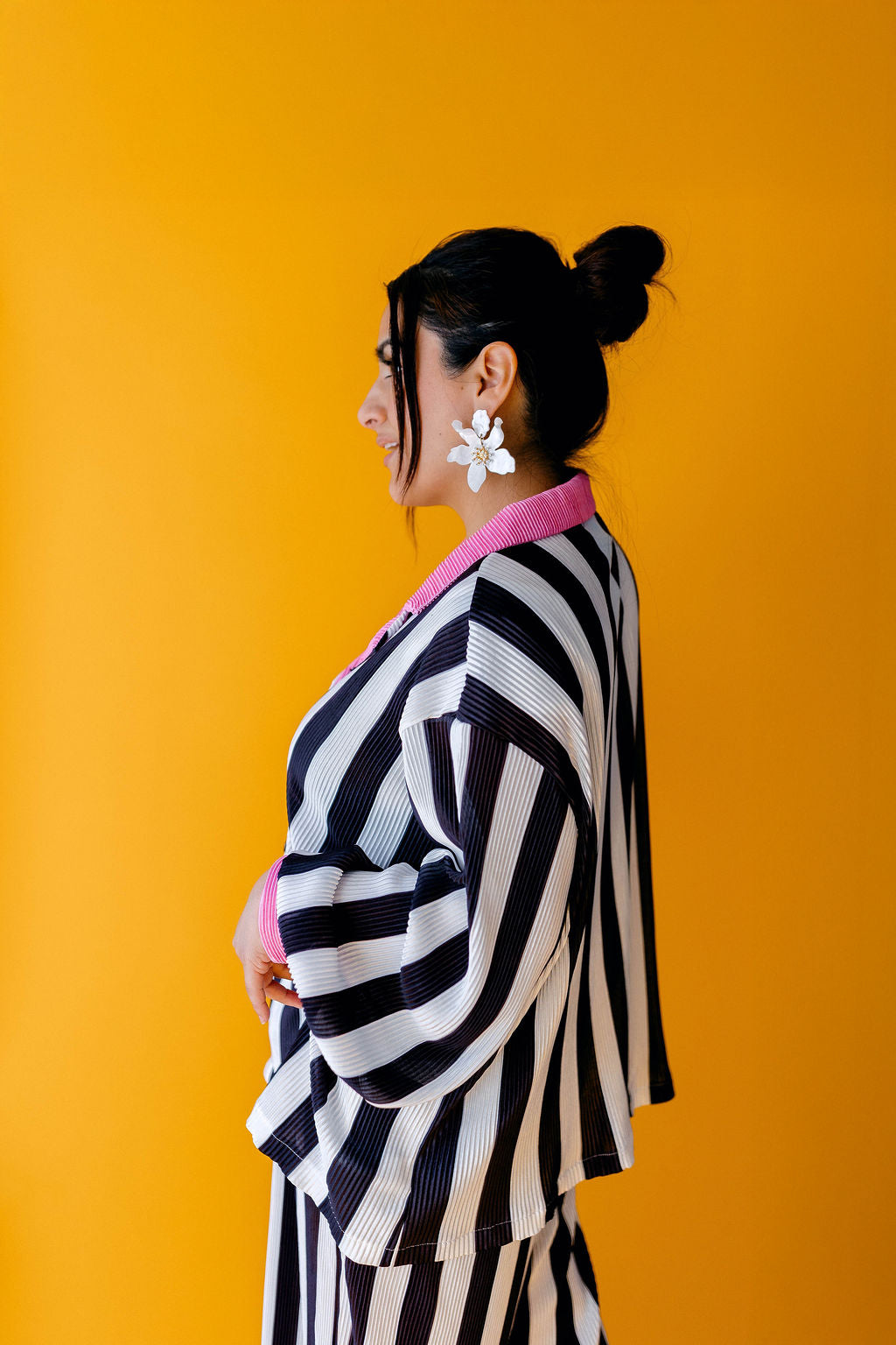 TABY ORIGINAL: Pretty In Flames Long Sleeve Plisse Pant Set in Sizes XS-5X***