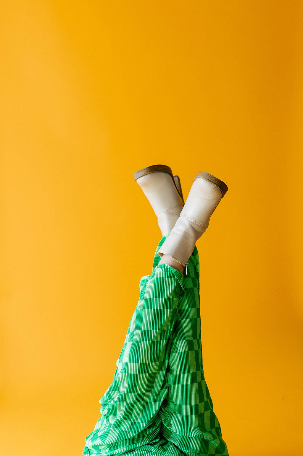 TABY ORIGINAL: Green Grid Plisse Pant Set in Sizes XS-5X***