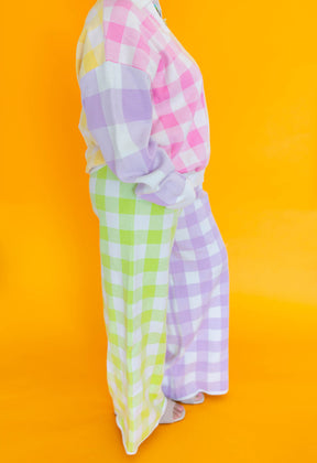 TABY ORIGINAL: Sweet Gingham Sweater & Pant Set IN SIZES XS-5X** PREORDER PROMO***