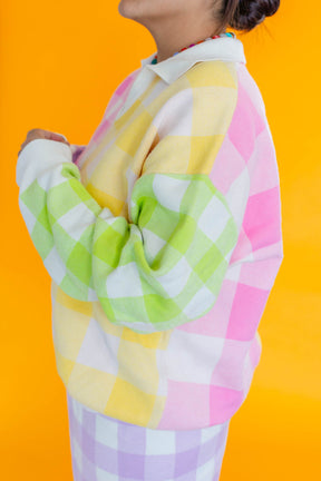 TABY ORIGINAL: Sweet Gingham Sweater & Pant Set IN SIZES XS-5X** PREORDER PROMO***