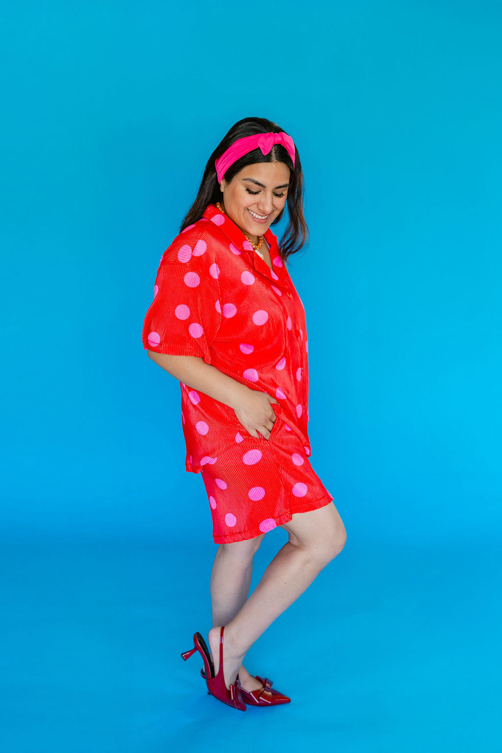 TABY ORIGINAL: Pep In Your Step Polkadot 3 Piece Plisse Set