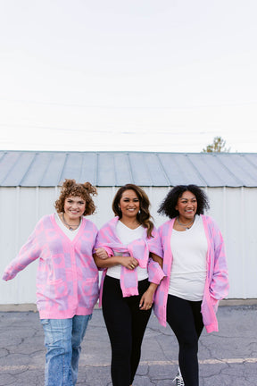 TABY ORIGINAL: Radical Self Love Cardigan In Lavender and Pink*** Sizes XS-5X!***