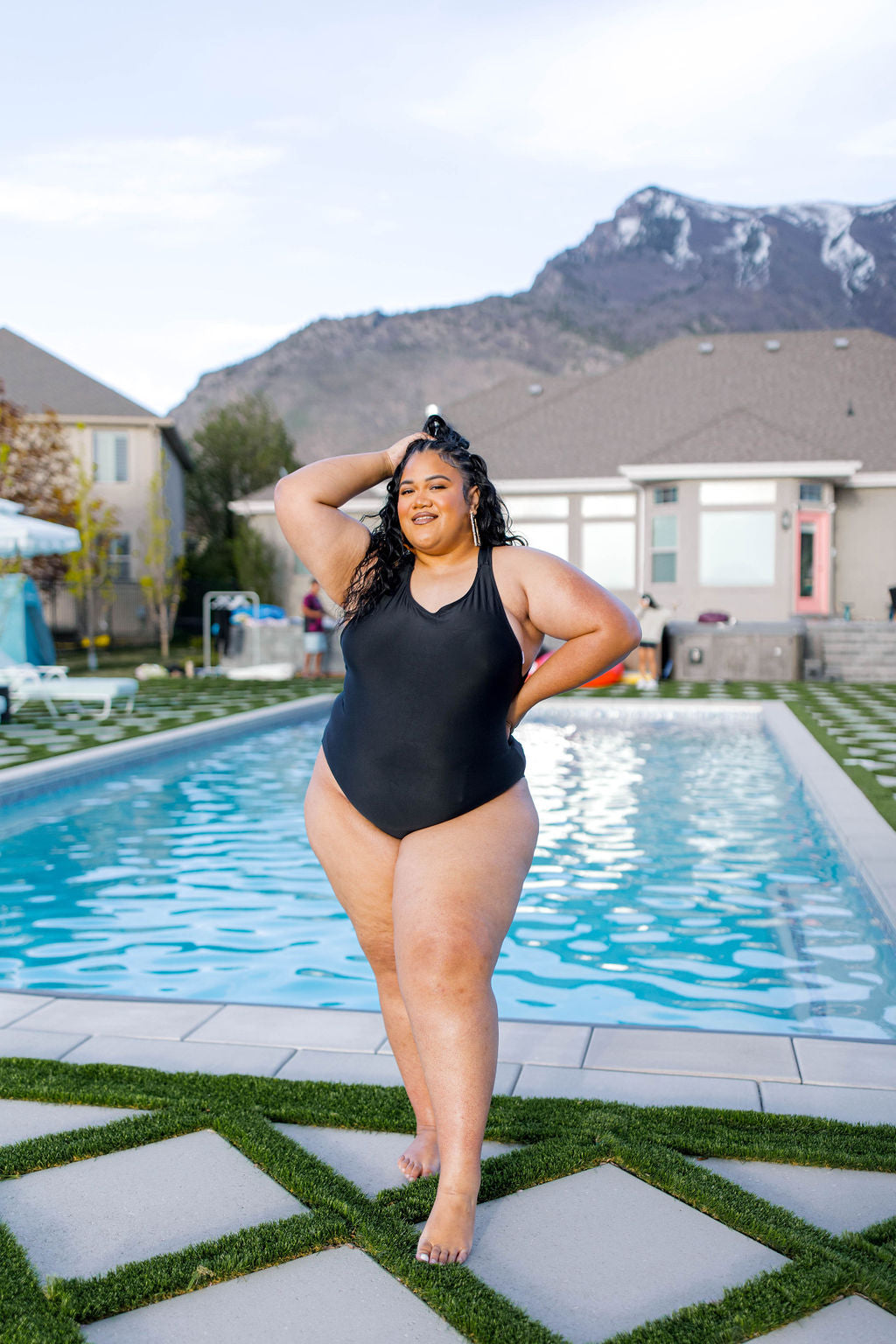 TABY ORIGINAL DESIGN: BRB, Chilling By The Pool In My 1 Piece Swimsuit IN SIZES XS-5X***