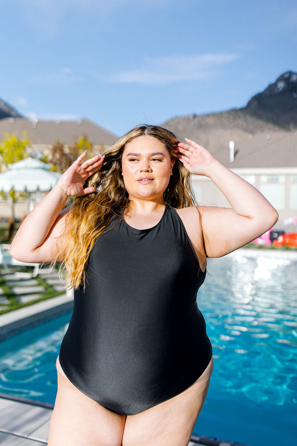 TABY ORIGINAL DESIGN: BRB, Chilling By The Pool In My 1 Piece Swimsuit IN SIZES XS-5X***