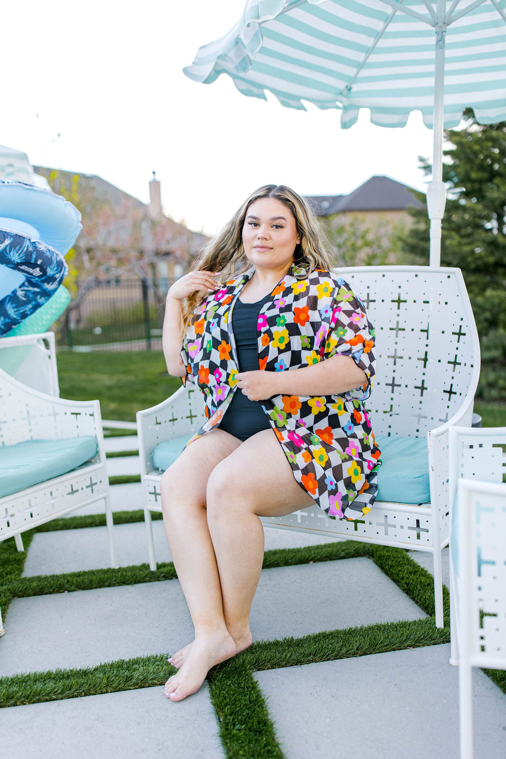 TABY ORIGINAL DESIGN: BRB, Chilling By The Pool In My 1 Piece Swimsuit IN SIZES XS-5X***