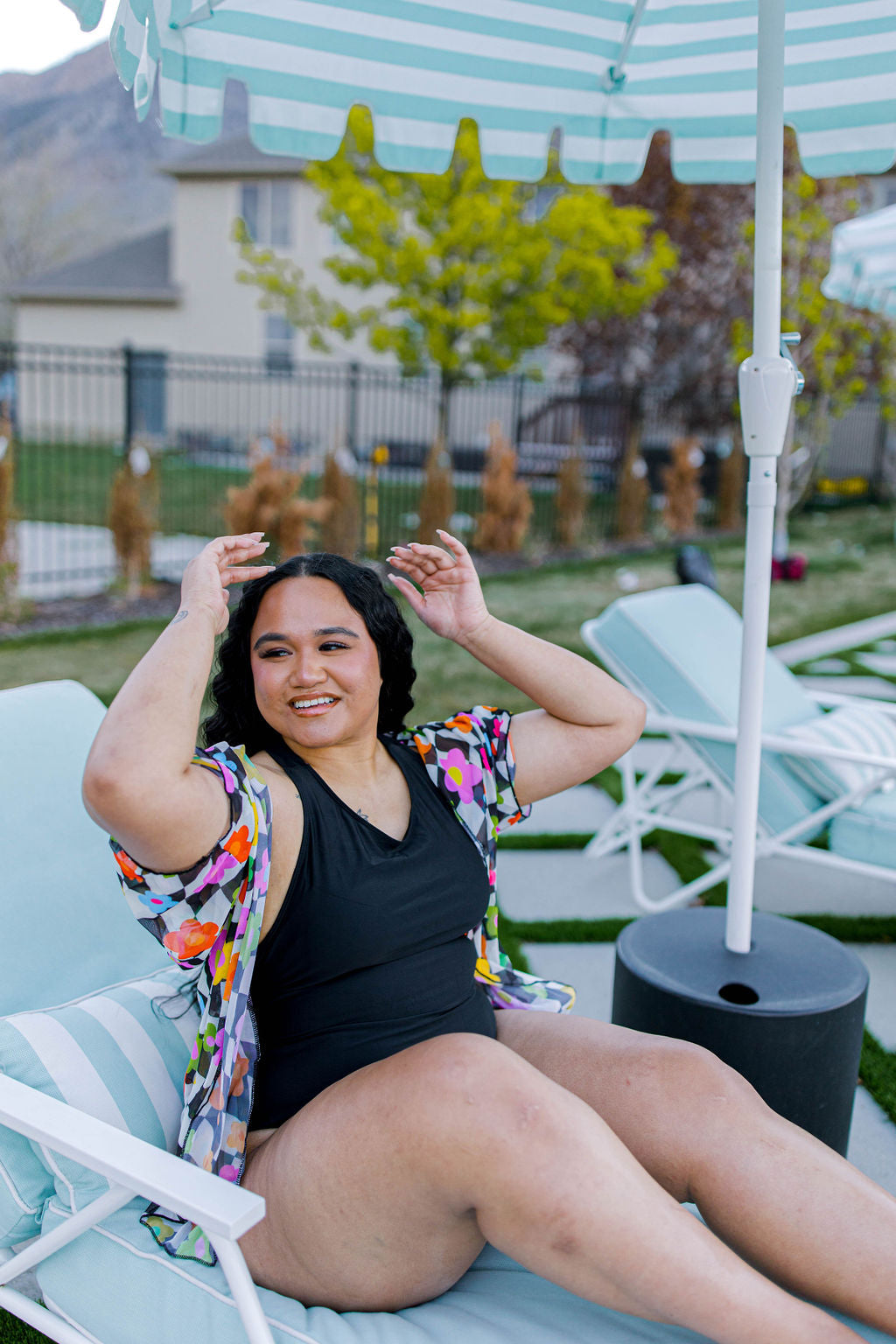 TABY ORIGINAL DESIGN: BRB, Chilling By The Pool In My 1 Piece Swimsuit IN SIZES XS-5X***