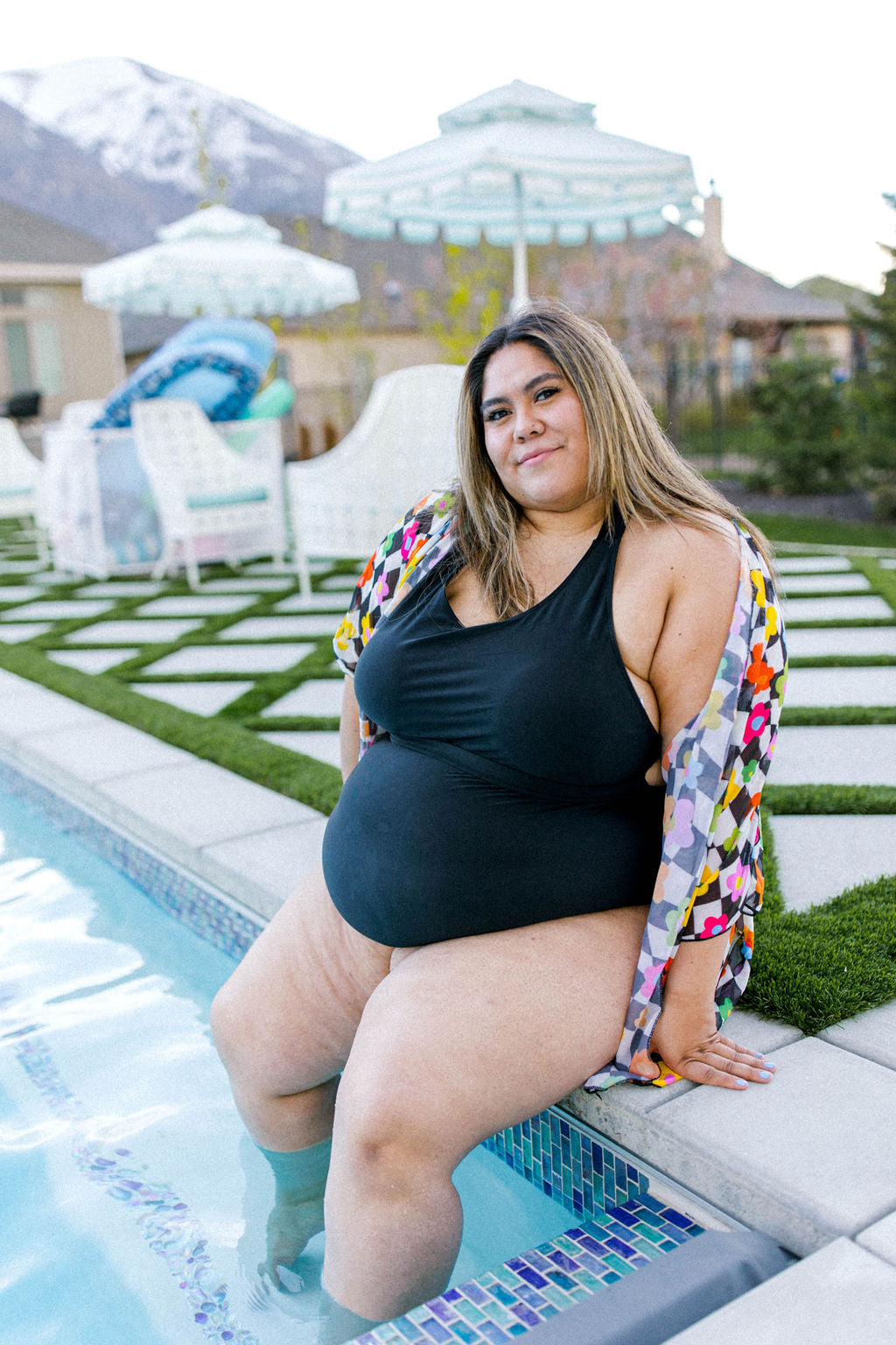 TABY ORIGINAL DESIGN: BRB, Chilling By The Pool In My 1 Piece Swimsuit IN SIZES XS-5X***