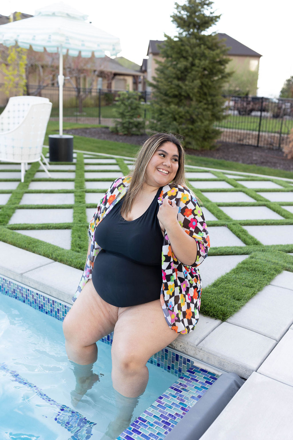 TABY ORIGINAL DESIGN: BRB, Chilling By The Pool In My 1 Piece Swimsuit IN SIZES XS-5X***