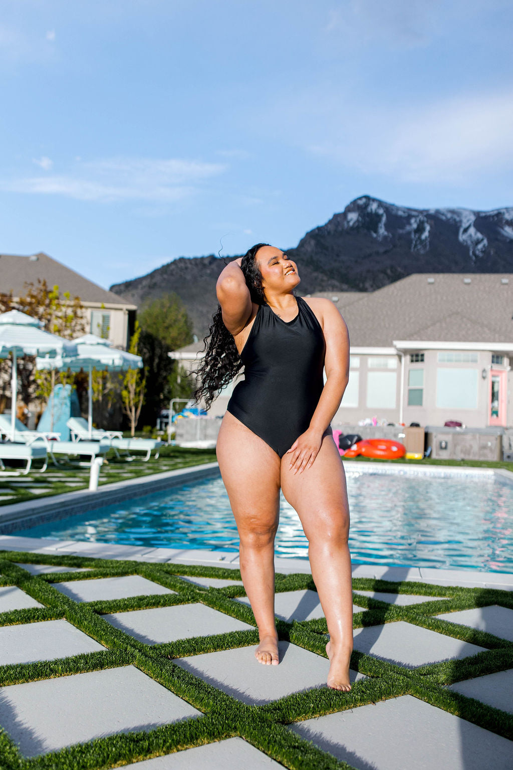 TABY ORIGINAL DESIGN: BRB, Chilling By The Pool In My 1 Piece Swimsuit IN SIZES XS-5X***