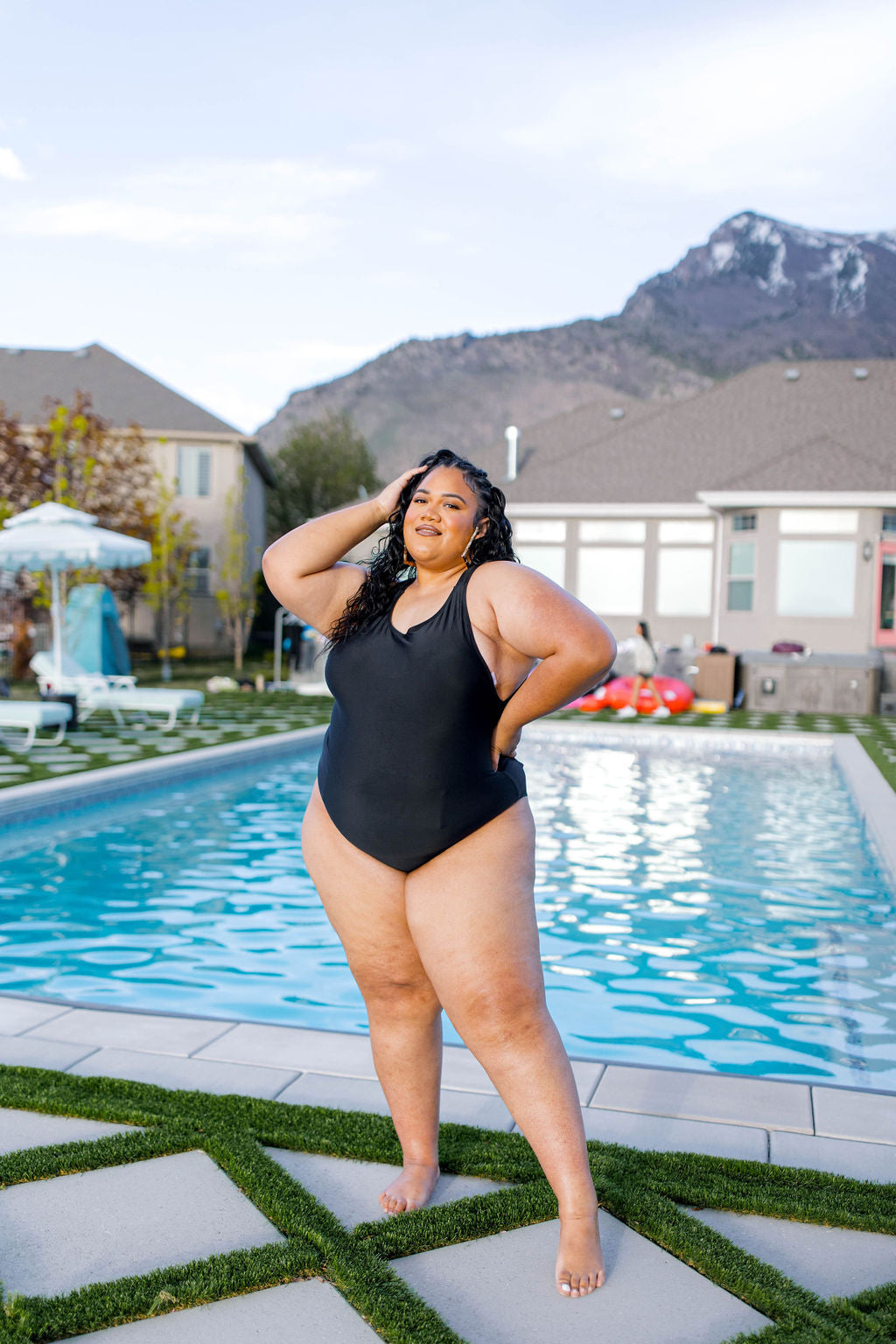 TABY ORIGINAL DESIGN: BRB, Chilling By The Pool In My 1 Piece Swimsuit IN SIZES XS-5X***