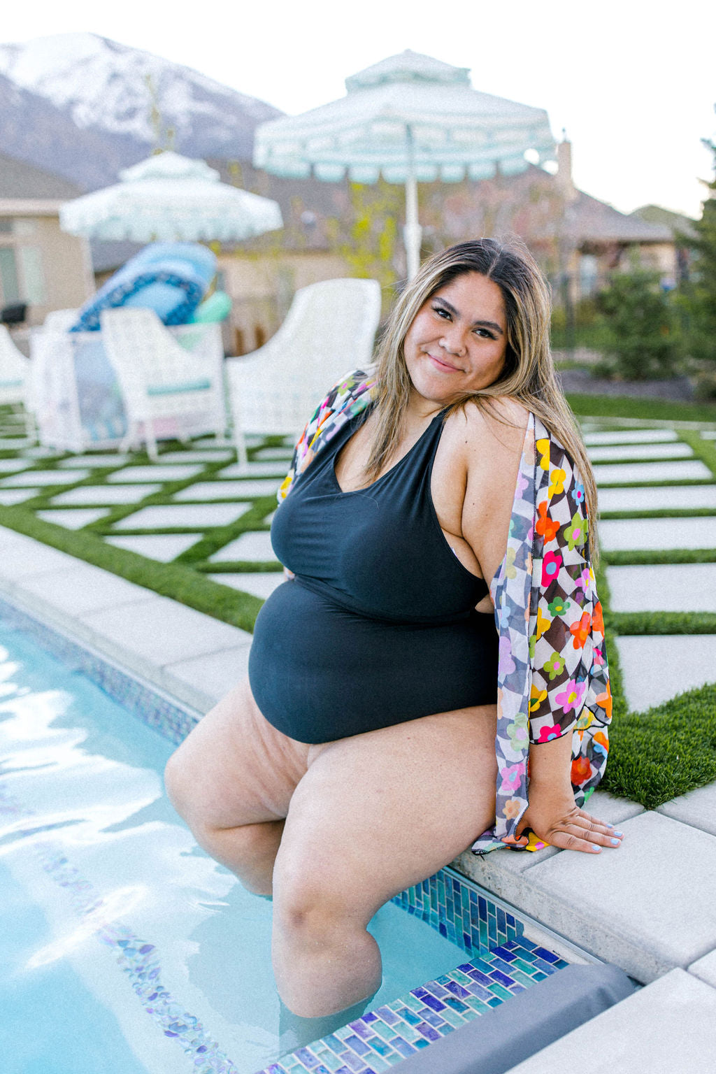 TABY ORIGINAL DESIGN: BRB, Chilling By The Pool In My 1 Piece Swimsuit IN SIZES XS-5X***