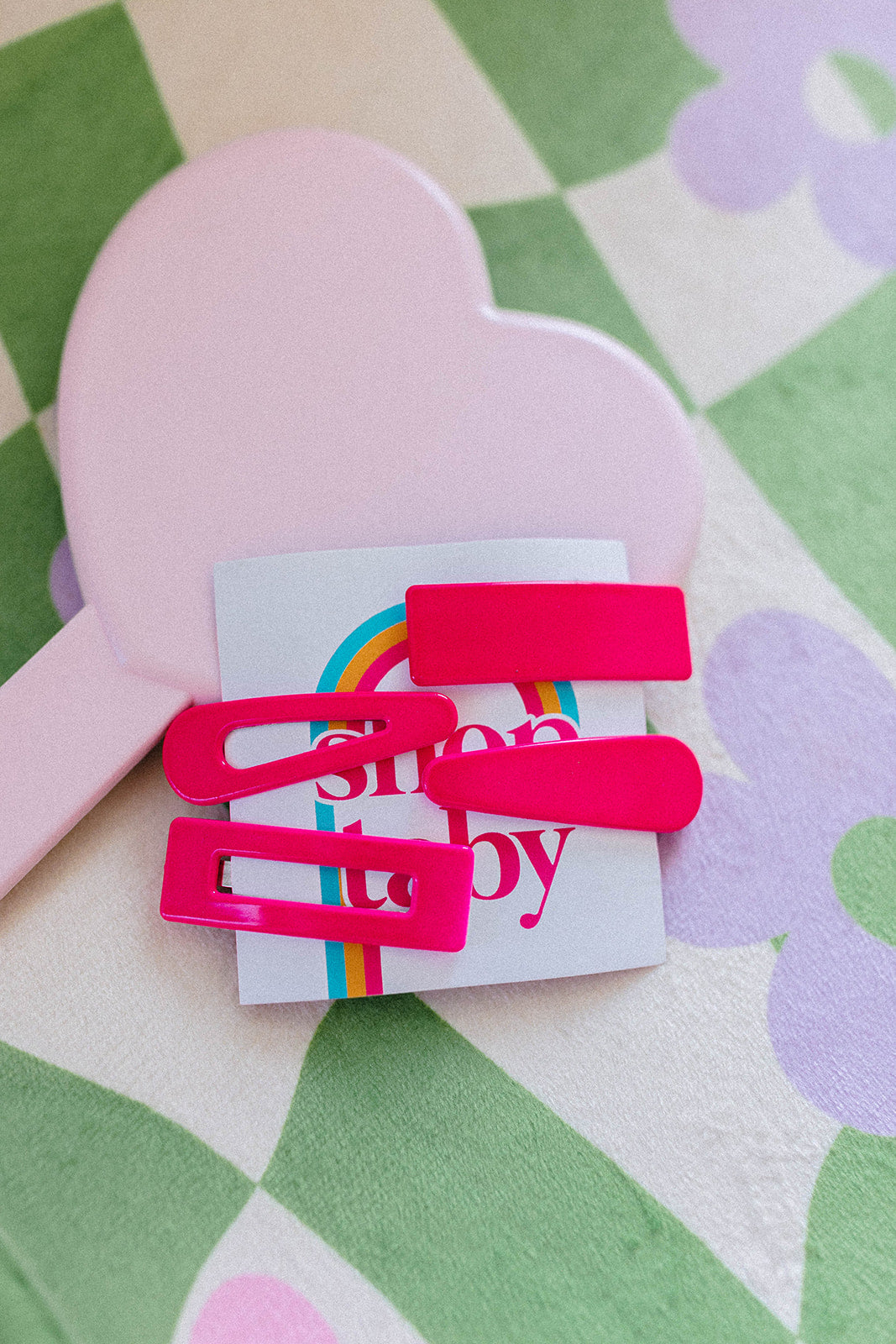 Roxy Hair Clips In PINK***