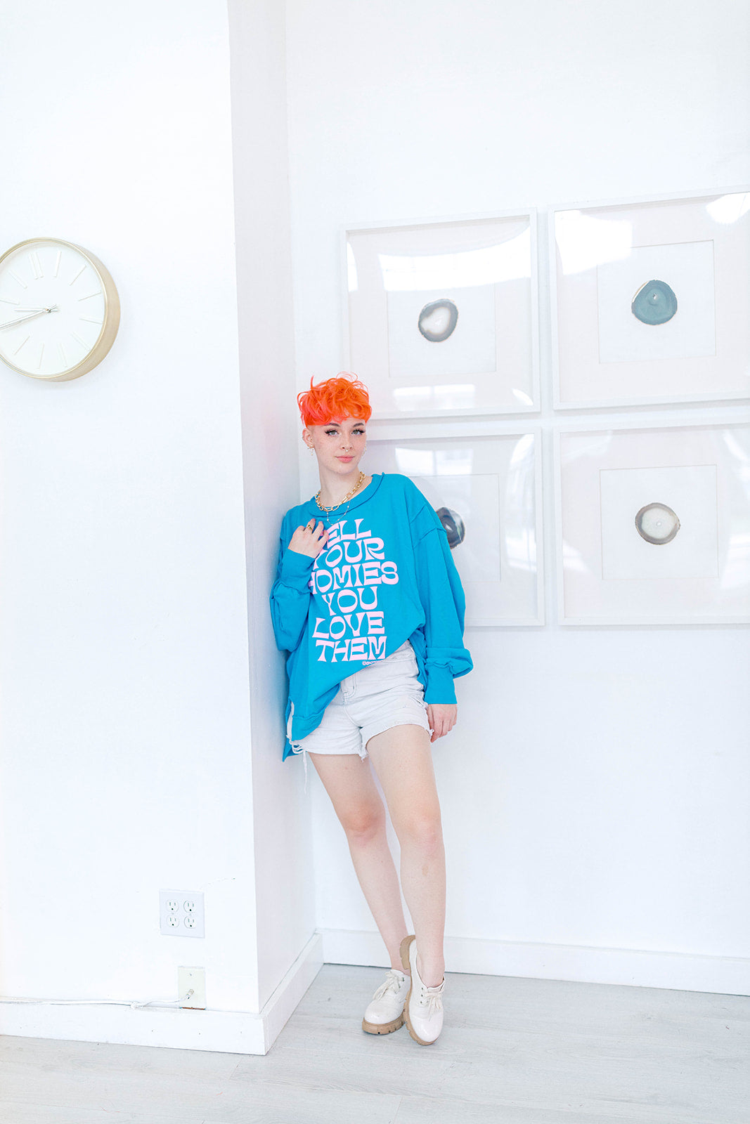 TABY ORIGINAL: Tell Your Homies You Love Them PULLOVER*** EXTREME PUFF***  IN SKY BLUE***