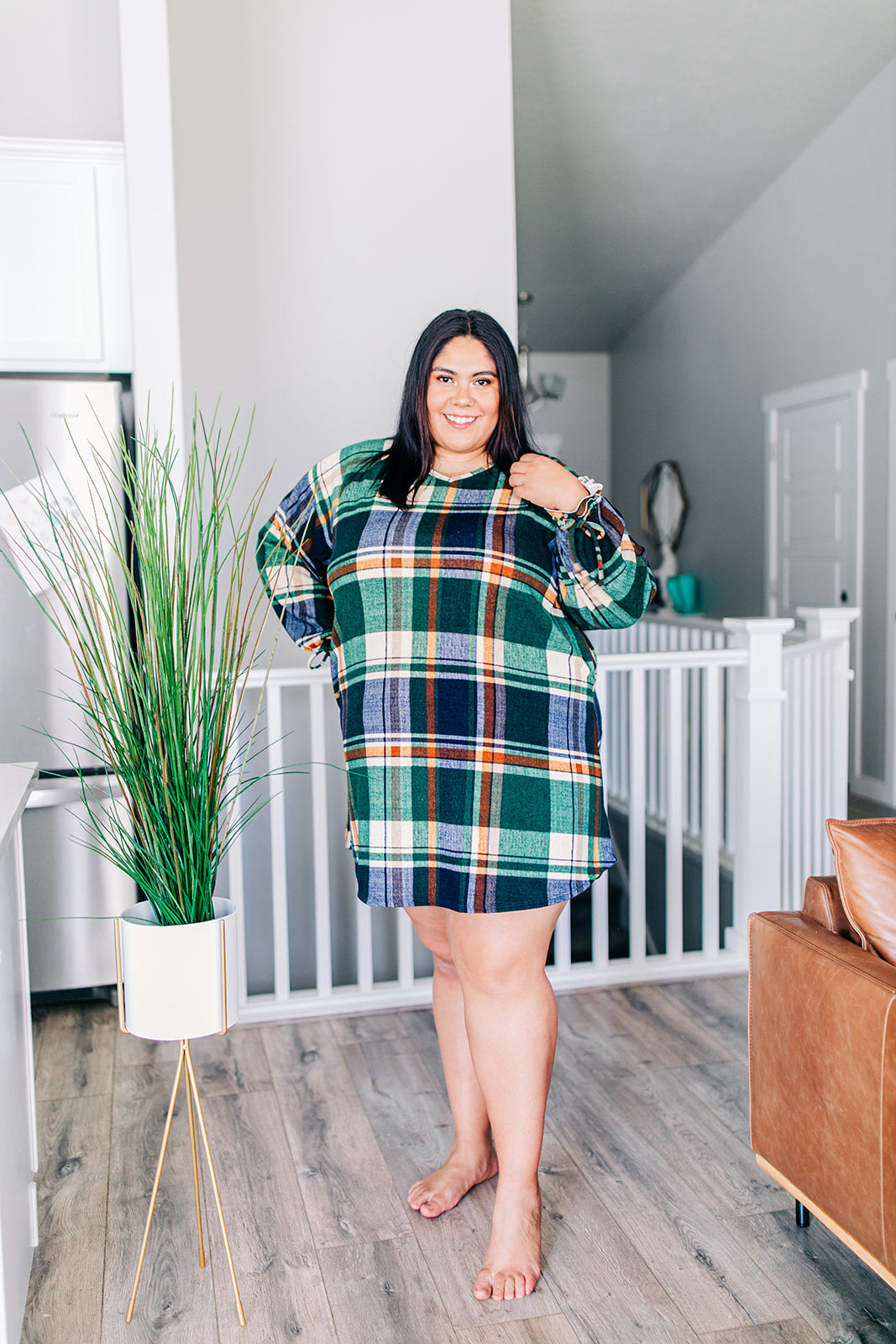 Turning Heads Plaid Dress TABY'S PICK***