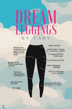 TABY ORIGINAL: Dream Leggings In Sizes XS-5X***