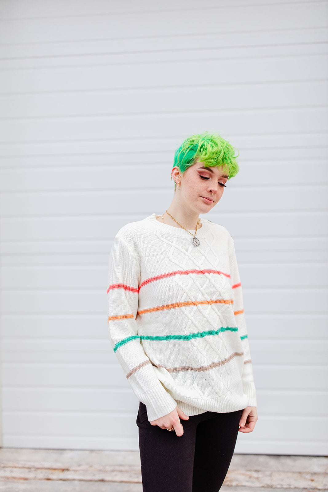 I Love Me Striped Sweater