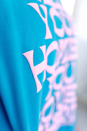 TABY ORIGINAL: Tell Your Homies You Love Them PULLOVER*** EXTREME PUFF***  IN SKY BLUE***