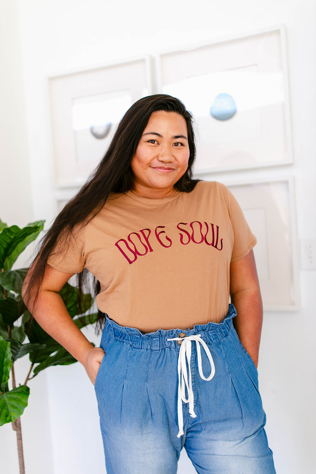 TABY ORIGINAL DESIGN: Dope Soul Tee EMBROIDERED***