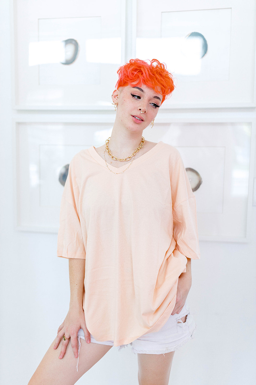 On To The Next Boxy Tee In CREAM PEACH*** RESTOCKED***