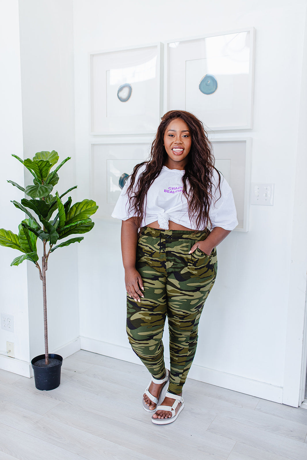 Camouflage Queen Joggers
