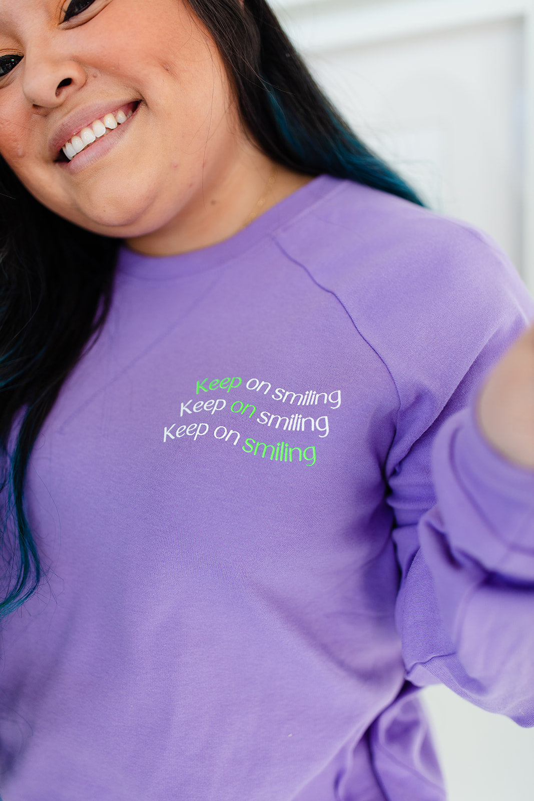 TABY ORIGINAL DESIGN: Keep On Smiling Pullover In LAVENDER*** RESTOCKED***