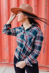 CHAD PLAID TOP