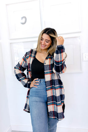 Vagabond Plaid Jacket In TAUPE*** RESTOCKED*** AVAILABLE IN SIZES SMALL-3X!!***