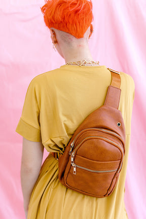Follow Your Own Path Sling Bag In SADDLE*** RESTOCKED***