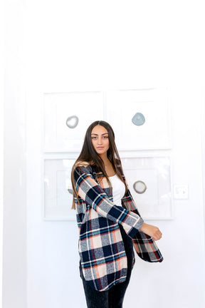 Vagabond Plaid Jacket In TAUPE*** RESTOCKED*** AVAILABLE IN SIZES SMALL-3X!!***