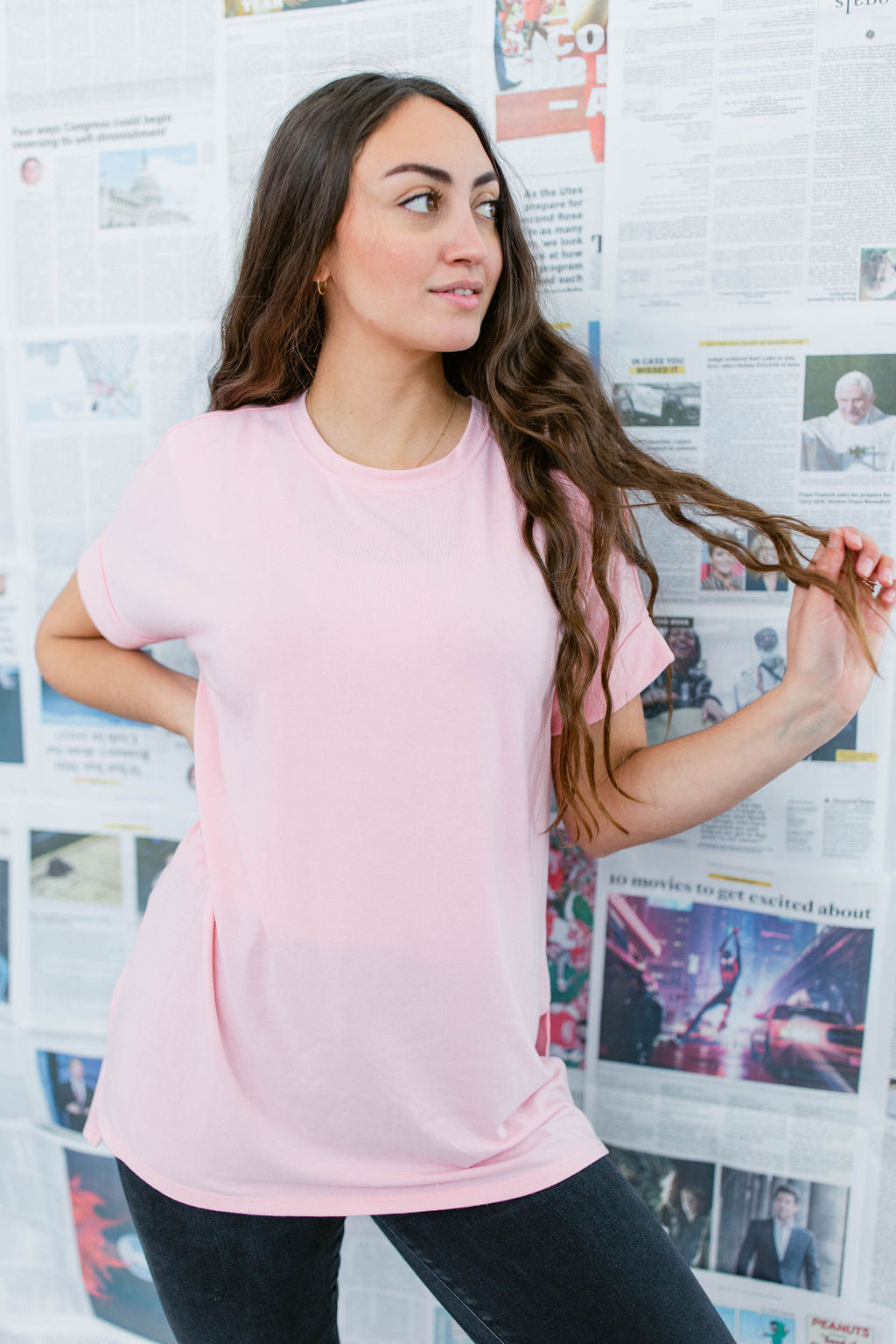 Willow Tee In SWEETHEART PINK***
