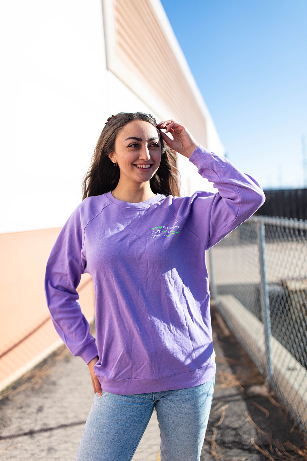 TABY ORIGINAL DESIGN: Keep On Smiling Pullover In LAVENDER*** RESTOCKED***