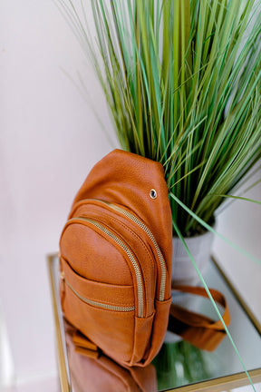 Follow Your Own Path Sling Bag In SADDLE*** RESTOCKED***