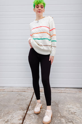 I Love Me Striped Sweater