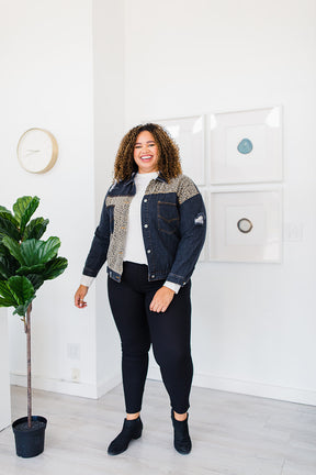 Goodness Gracious Denim Jacket In CHARCOAL*** TABY'S PICK